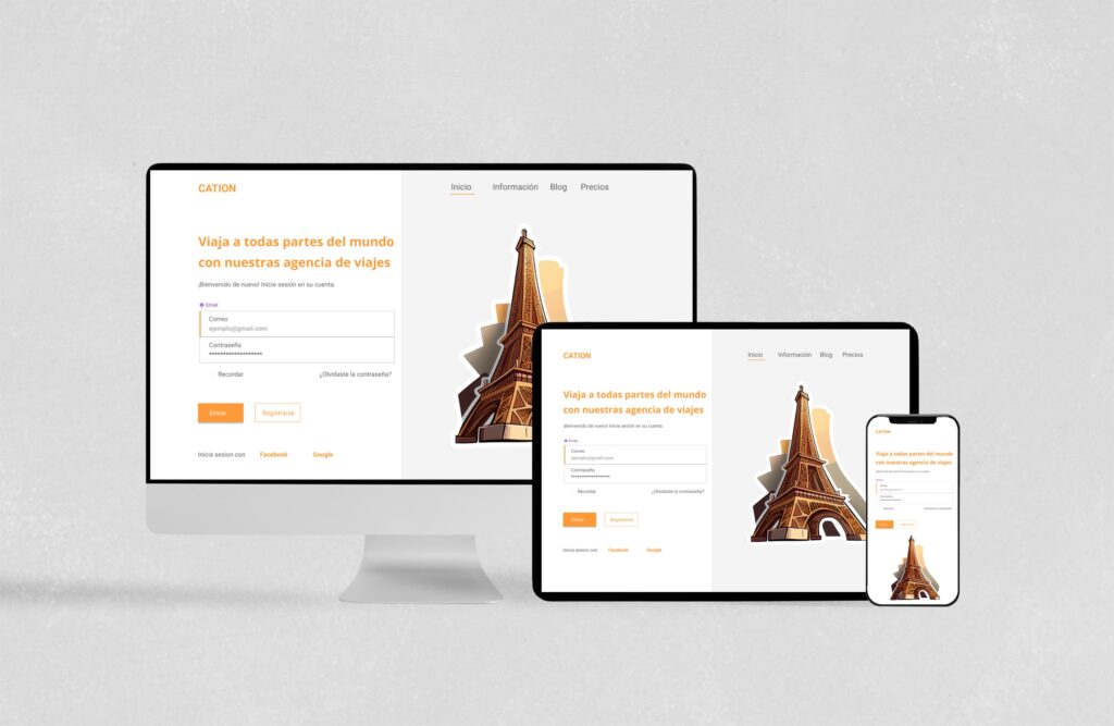 Login page